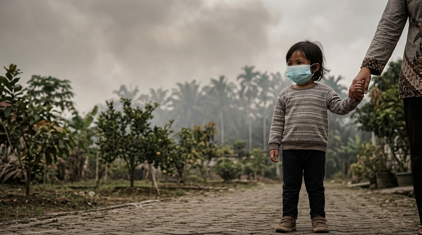 Perlindungan anak dari karhutla jadi desakan Ketua DPR RI, Puan Maharani, seiring 70.239 balita terkena ISPA dan potensi lost generation mengancam/Ilustrasi: Kurvanewscom