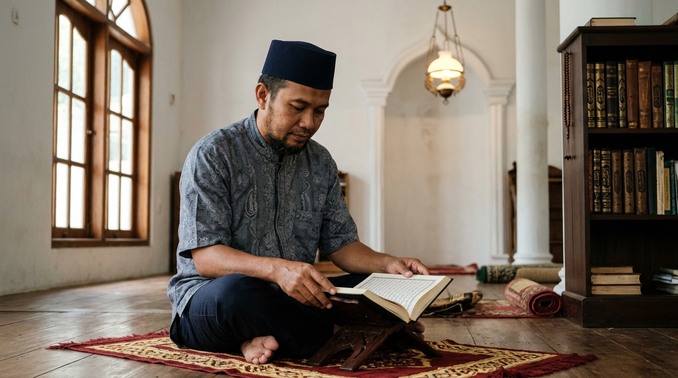 Manfaat membaca Al-Qur'an untuk ketenangan jiwa dan pedoman hidup Muslim/Ilustrasi: Kurvanewscom