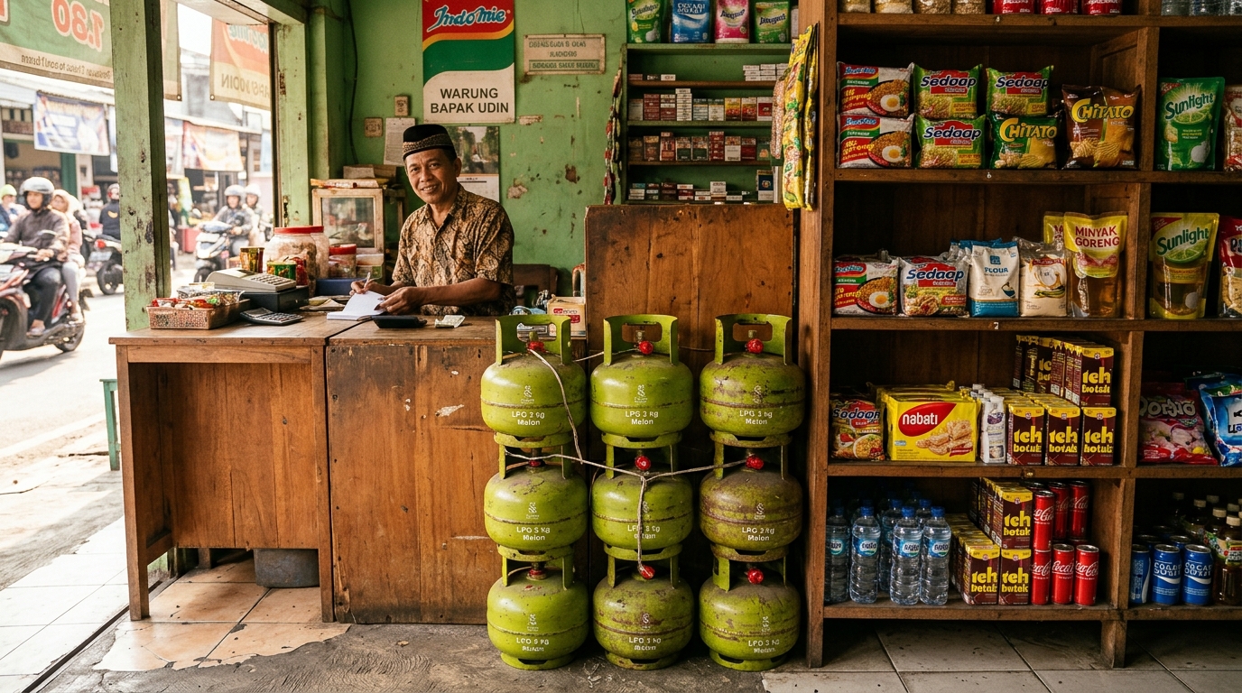 Pengawasan distribusi LPG 3 kg di Gresik diperkuat, HET Rp16.000 di agen dan Rp18.000 di pangkalan, dengan penindakan aktif atas pelanggaran/Ilustrasi: Kurvanewscom