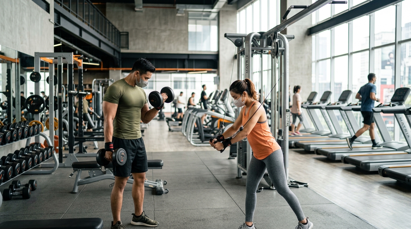 Perbedaan fitness dan gym perlu dipahami agar tak salah arah. Kenali definisi, tujuan, fokus latihan, hingga cara mengombinasikan keduanya/Ilustrasi: Kurvanewscom