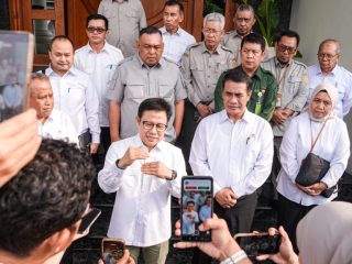 Menteri Koordinator Bidang Pemberdayaan Masyarakat, Muhaimin Iskandar saat memberikan keterangan pers di Jakarta/Foto: Humas Kemenko PM