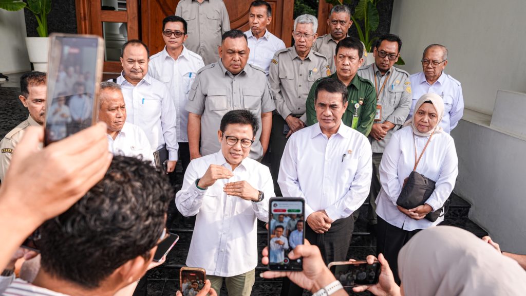 Menteri Koordinator Bidang Pemberdayaan Masyarakat, Muhaimin Iskandar saat memberikan keterangan pers di Jakarta/Foto: Humas Kemenko PM